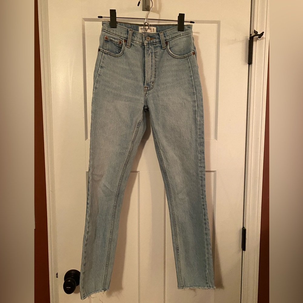 Abercrombie light wash high rise jeans